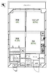 MAC羽村コート2 2LDKの間取図画像
