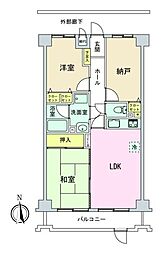 センチュリー河辺パート3 2SLDKの間取図画像