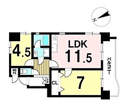 ファミネス青梅 2LDKの間取図画像