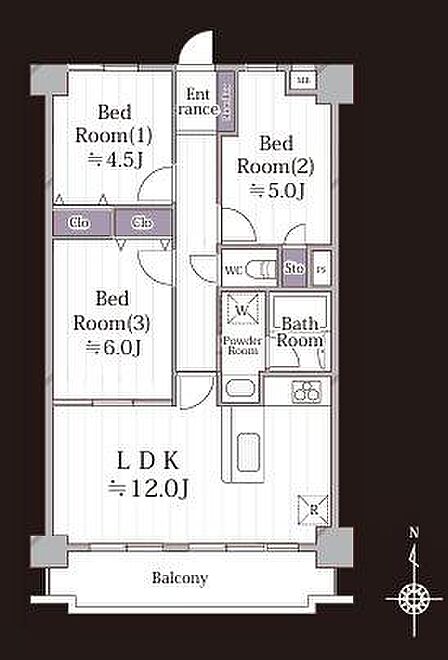 3LDK 間取り