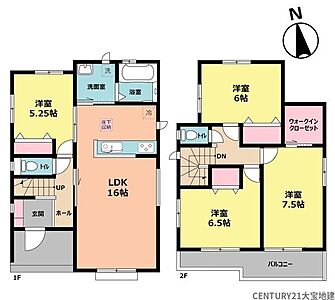 間取り：■Ａ号棟■4ＬＤＫ＋ウォークインクローゼット