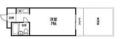 ダイドーメゾン甲東園 ワンルームの間取図画像