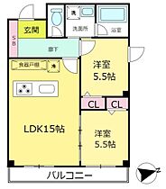 KS16ビル 201 ｜ 千葉県松戸市小金（賃貸アパート2LDK・2階・59.07㎡） その2