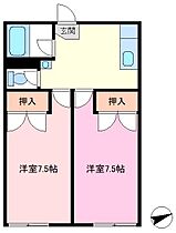 小金原ハイム2号棟 203 ｜ 千葉県松戸市小金原４丁目（賃貸アパート2K・2階・34.97㎡） その2