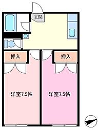 小金原ハイム 2Kの間取図画像