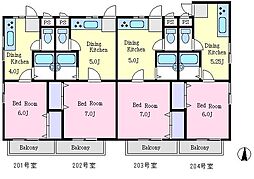 甲斐ハイツ 1DKの間取図画像