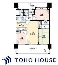 レーベンハイム川口元郷リバースクエア 3LDKの間取図画像