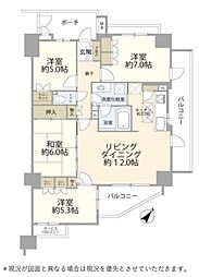シャリエ川口本町グリーンマークス 4LDKの間取図画像