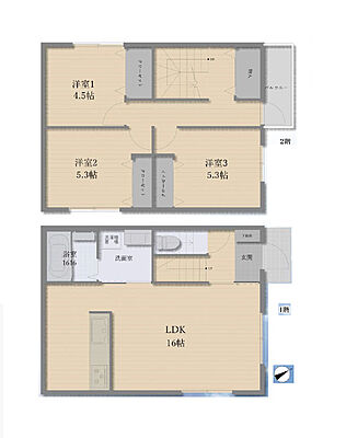 間取り 川口市木曽呂の中古戸建て(未入居)