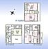 間取り：木造3階建て3LDK＆部屋使用可能なサービスルーム（4LDKにも可）