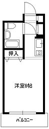 ヴァンハウス横須賀中央 ワンルームの間取図画像