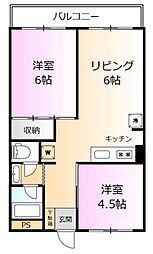 レスポワール1 2LDKの間取図画像