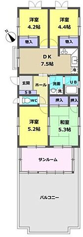 間取り めじろ台ガーデン・ヒルズ 4階/-