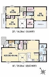 稲城市東長沼新築戸建 3号棟 床暖房付きLDK24帖以上
