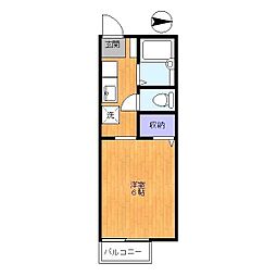 ガーデンパレス 1Kの間取図画像