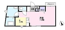 ザ・パークメゾンK 1Kの間取図画像