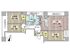 BrilliaTower近代美術館前  ｜ 北海道札幌市中央区北一条西１８丁目2-2（賃貸マンション3LDK・11階・91.10㎡） その2