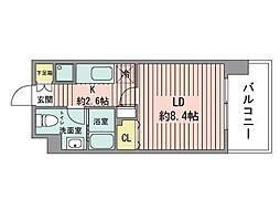 RESIDIAKITA-SANJO 1Kの間取図画像