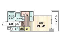 ビッグパレス北14条 1Kの間取図画像