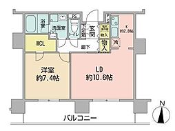 ビッグパレス南5条 1LDKの間取図画像