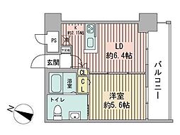 TEADA北4条 1LDKの間取図画像