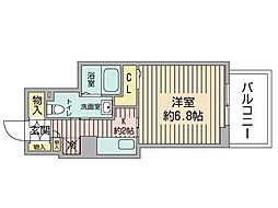 レジディア南一条 1Kの間取図画像
