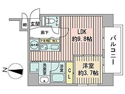 イリオスディオ 1LDKの間取図画像