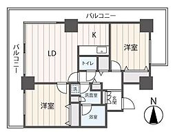 D'グラフォート札幌ステーションタワー 2LDKの間取図画像