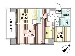 blancdeblancs 2LDKの間取図画像