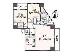 WELLZ N5(ウェルズN5) 2LDKの間取図画像