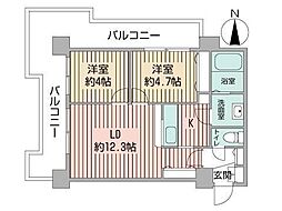 UURコート札幌北三条 2LDKの間取図画像