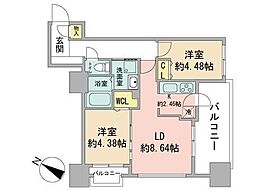 S-FORT北大前 2LDKの間取図画像