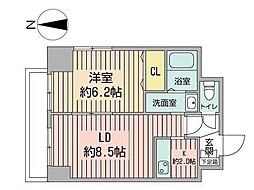 HeLm21 1LDKの間取図画像