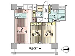 ブランズ大通公園 2LDKの間取図画像