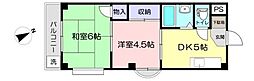 セントラルコーポ鶴ヶ島 2DKの間取図画像