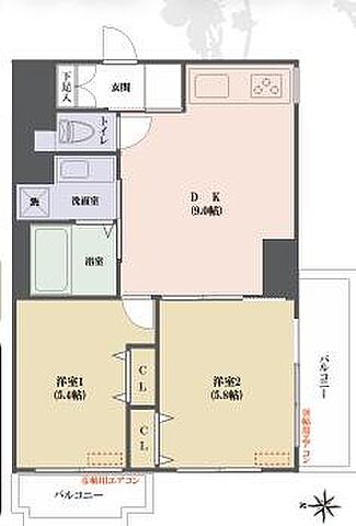 間取り 日商岩井自由が丘マンション 3階/-