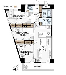 間取図画像 3LDK