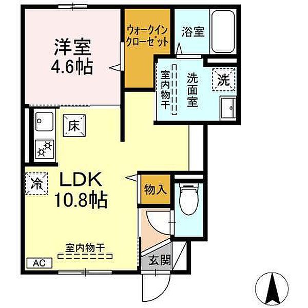 リーシア ｜鳥取県鳥取市西品治(賃貸アパート1LDK・1階・39.45㎡)の写真 その2