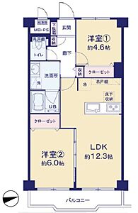 間取り：2LDK