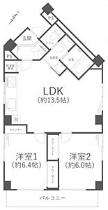 間取り：2LDK