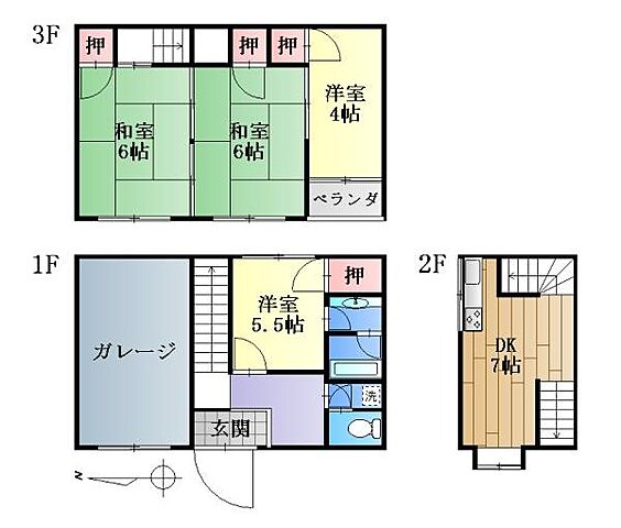 間取り 京都市山科区東野南井ノ上町6-60