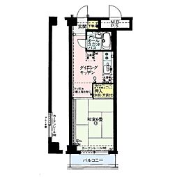 ハイラーク本牧 1DKの間取図画像