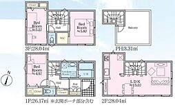 西区中央2丁目 全2棟2号棟