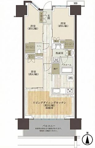 間取り レーベン水戸ONE STATE TOWER　19階 19階/-