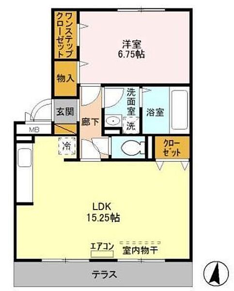 ディアコート 205｜千葉県柏市緑台(賃貸アパート1LDK・2階・52.27㎡)の写真 その2