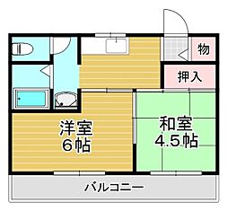 ロイヤルハイツ 2Kの間取図画像