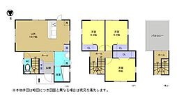 和歌山市西庄　中古戸建 3LDKの間取り