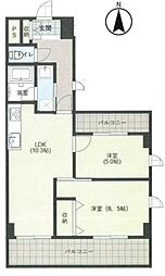 シティプラザ東紺屋町 2LDKの間取図画像