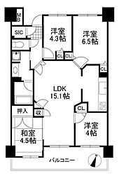 セレッソコート和歌山美園公園 3LDKの間取図画像