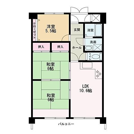 3LDK 間取り
